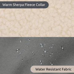 KAMA BRIDAL fermeture zippée pratique pour enfiler rapidement le manteau chien.