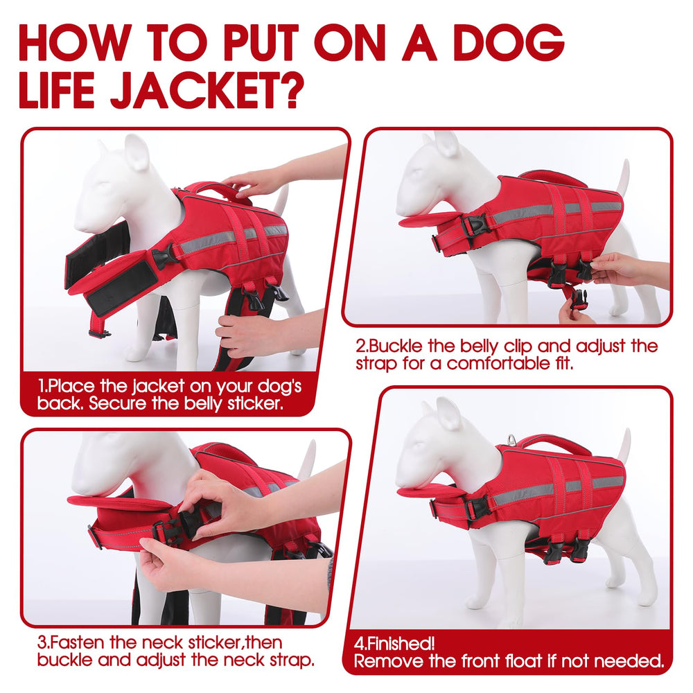 Matériau oxford ripstop imperméable du gilet KAMA BRIDAL pour chien rouge 2XL.