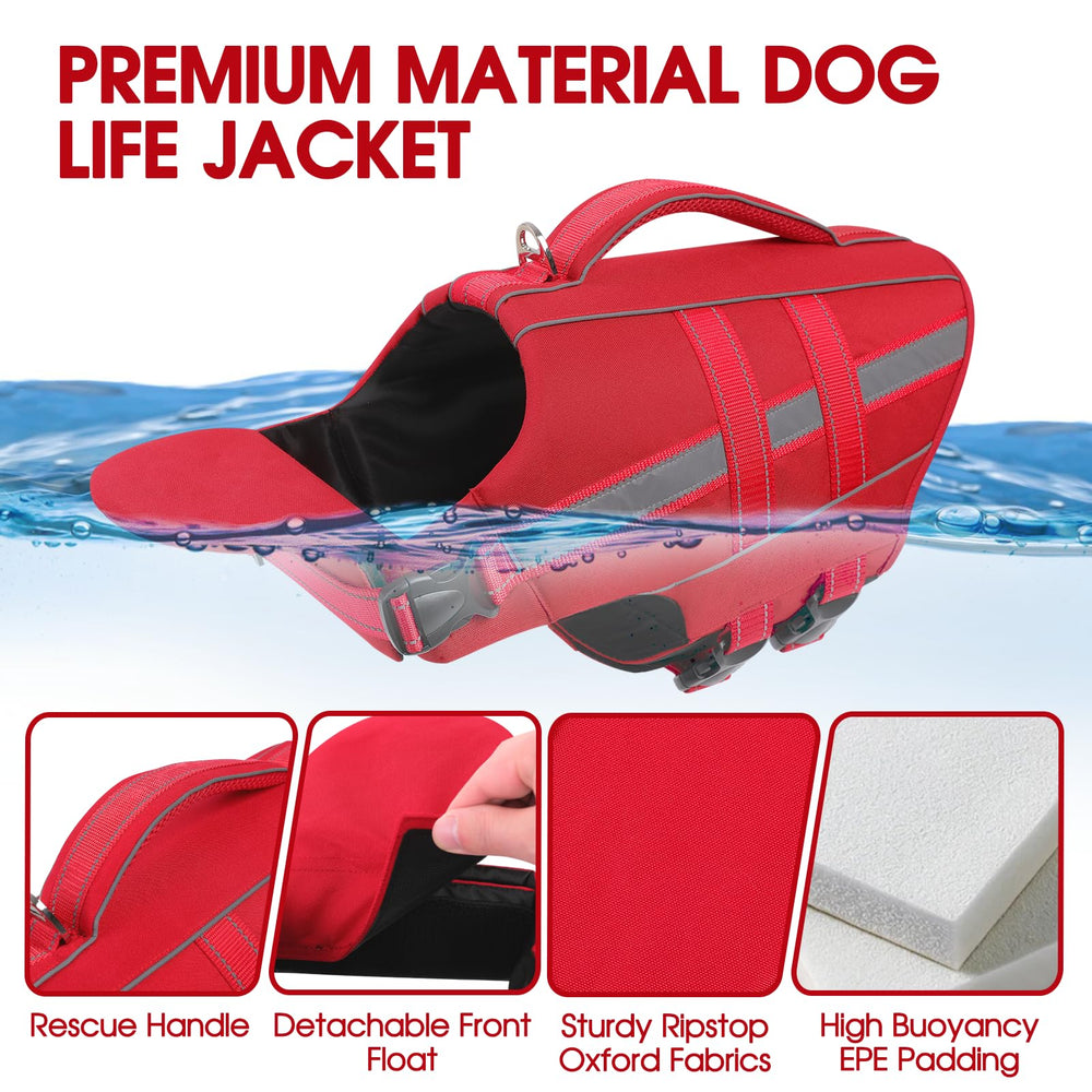 Poignée de secours du gilet KAMA BRIDAL pour chien rouge 2XL.