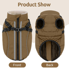 Manteau-puffer Kama Bridal pour chien avec doublure sherpa, confort maximal.