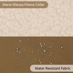 Fermeture zippée lisse du manteau chien KAMA BRIDAL, habillage rapide et sûr.