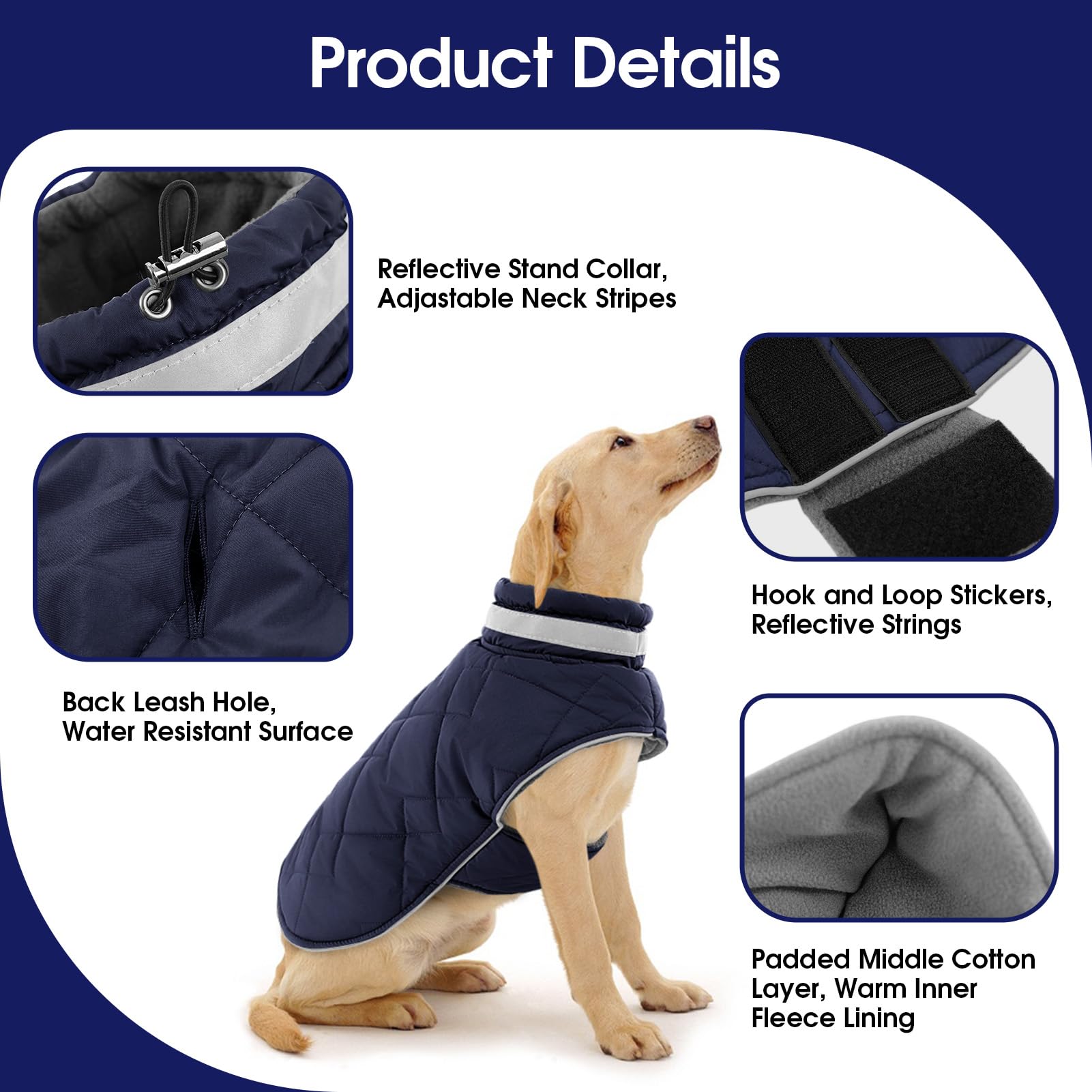 Kama Bridal manteau hivernal chien doublure polaire, chaleur douce pour les promenades.