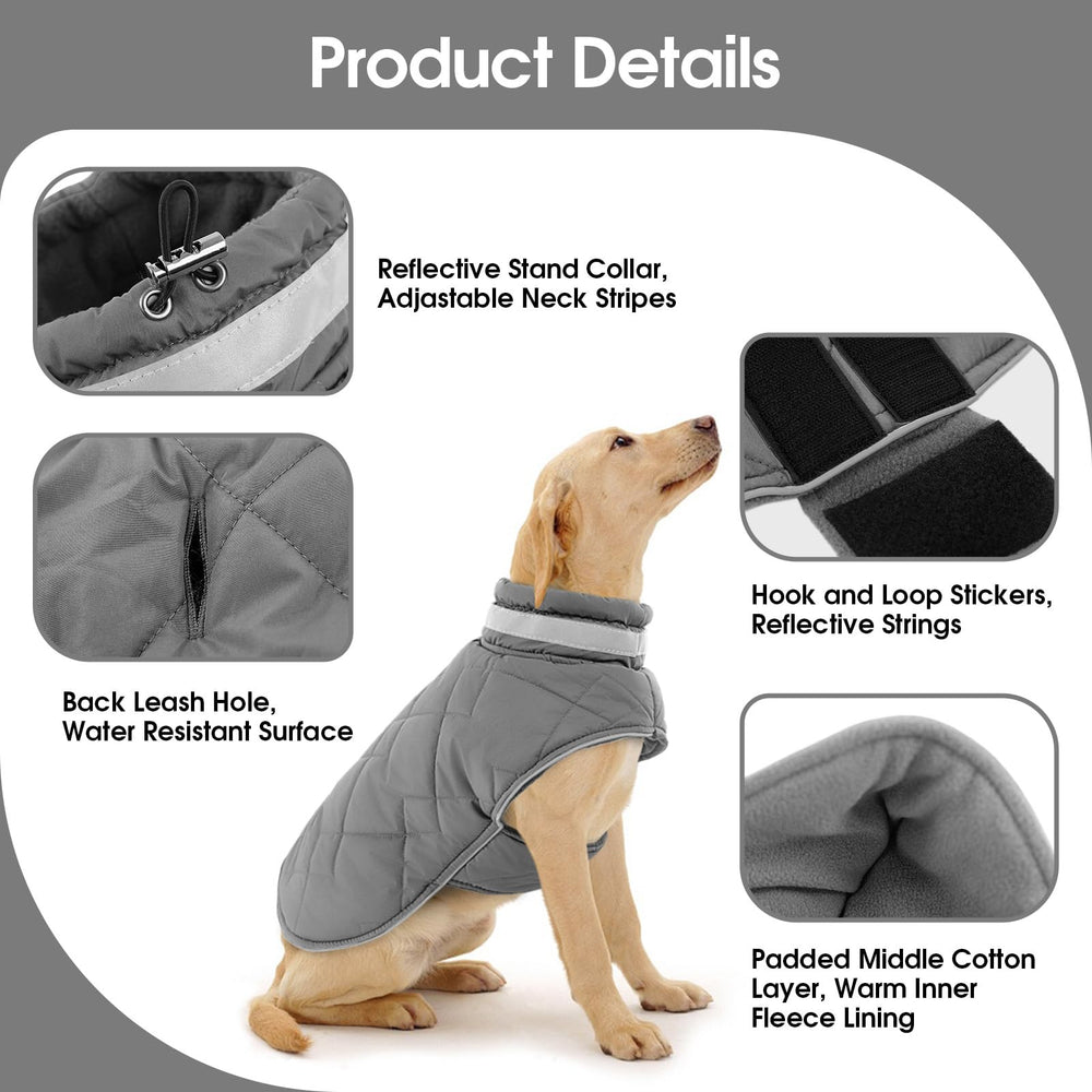 KAMA BRIDAL manteau hivernal chien moyen, protection durable contre le vent.