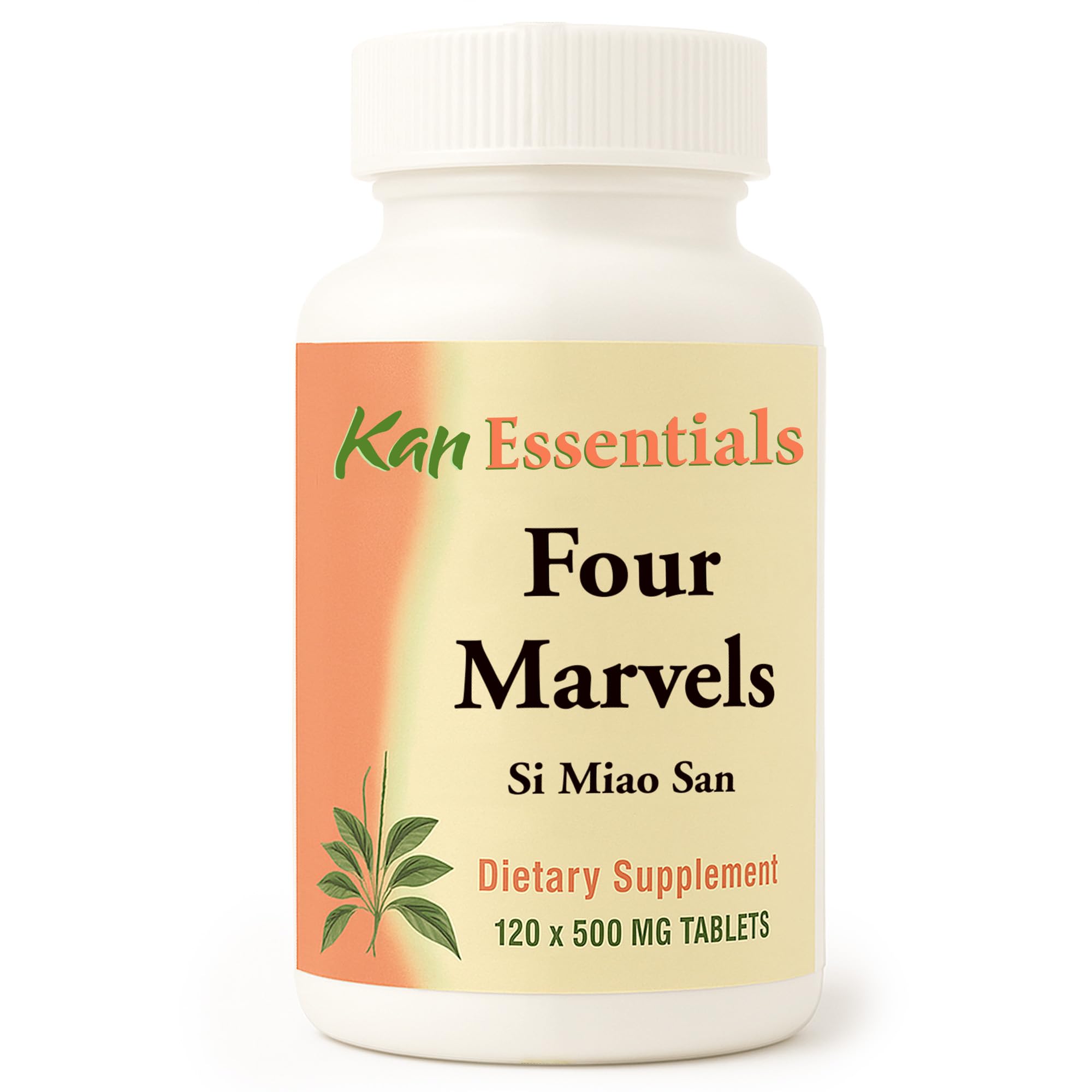 Kan Herb Four Marvels: emballage clair montrant les tablettes faciles à doser.