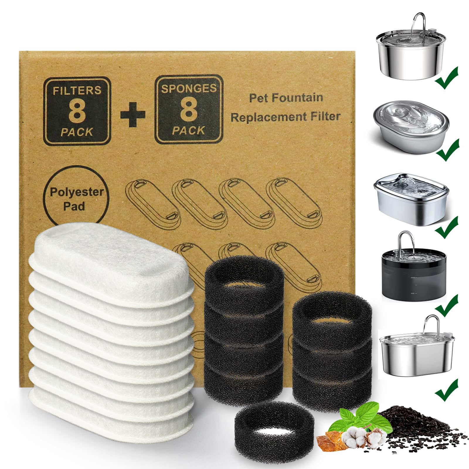 KANCHOU filtre fontaine chat 67oz offre eau fraîche et sécurisée