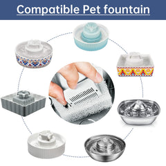 KANCHOU filtre-mousse-2pack retient poils et débris pour une eau plus propre.