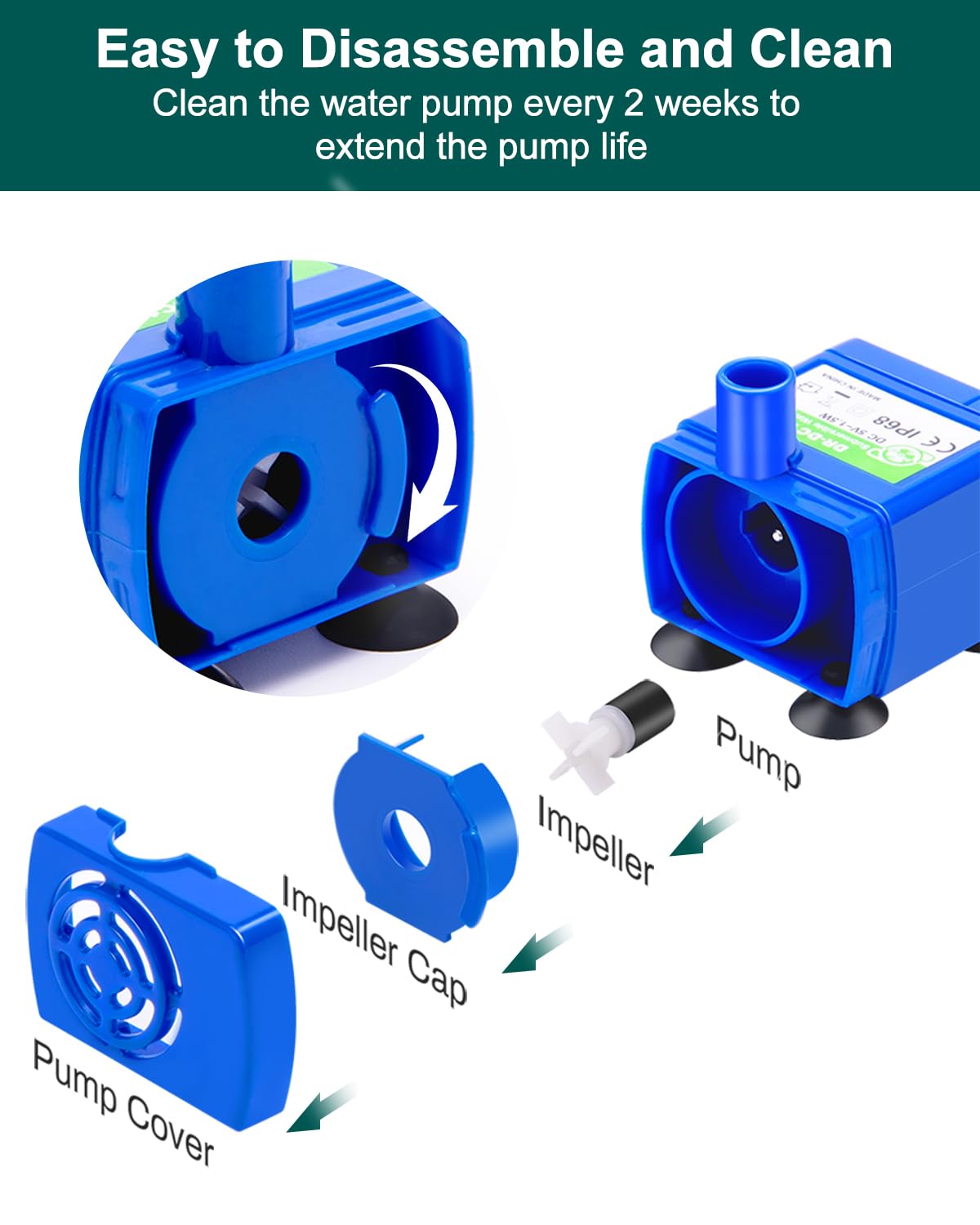 KANCHOU pompe-fontaine-chat-entretien-regulier – nettoyage bihebdomadaire pour longévité