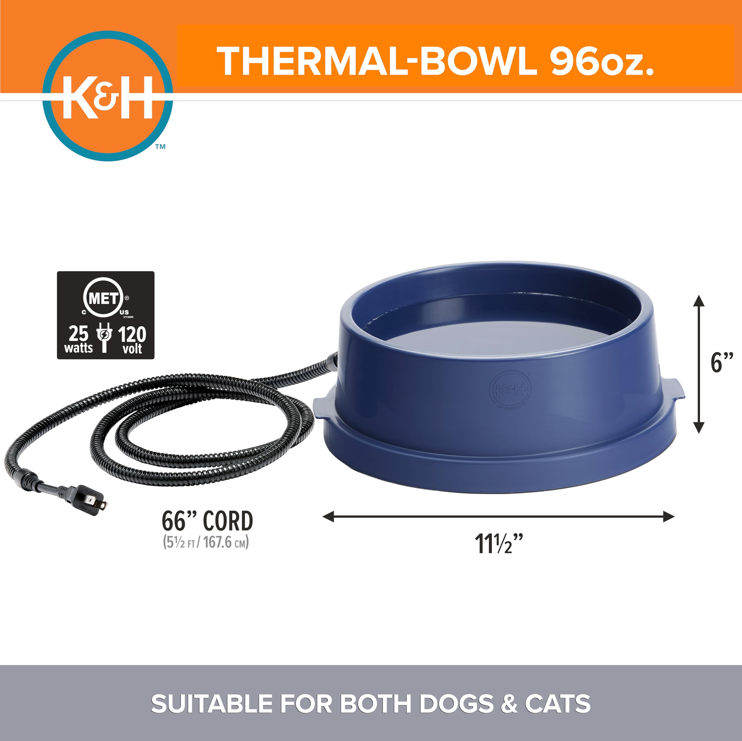 K&H Thermal-Bowl avec contrôle thermostatique pour hydratation fiable.