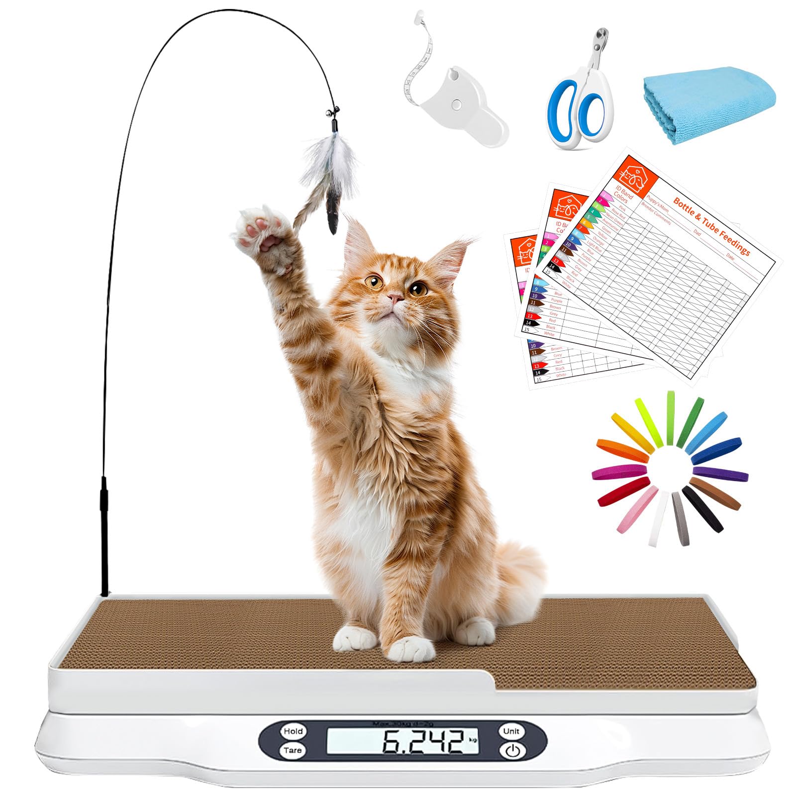 Kanmeii balance pour animaux, plateau de pesée précis pour chiens et chats.