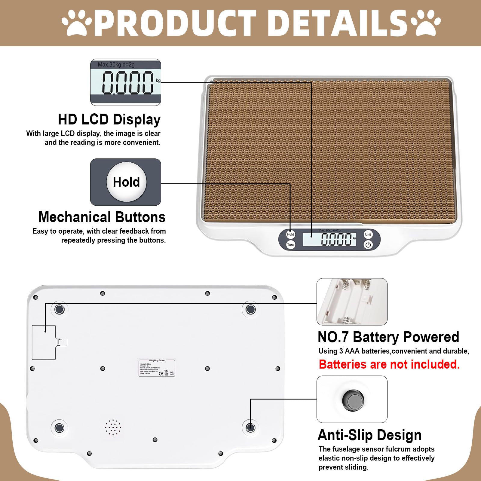 Kanmeii ruban-mesure pour animaux, utile pour suivre la croissance.