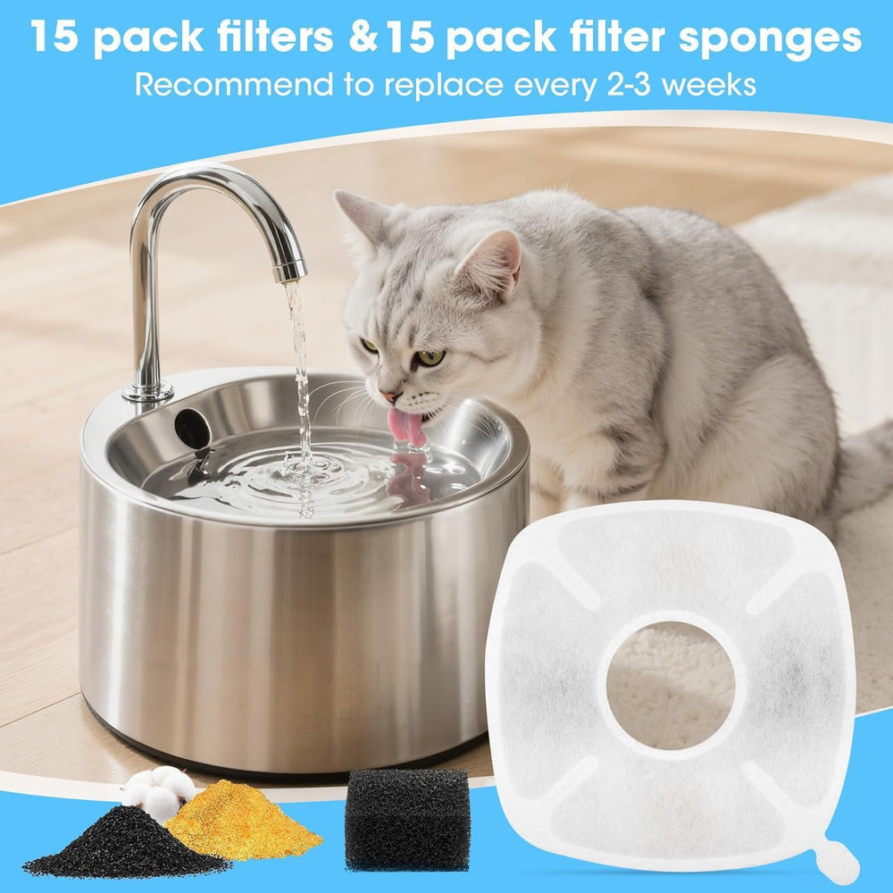 Kapawze filtres fontaine chat compatibles: s'adaptent sur PLWF005/PLWF115/PLWF105 inox.