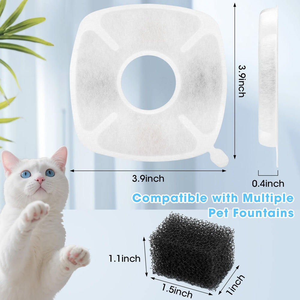 Kapawze filtre fontaine chat triple filtration: retire cheveux et débris pour eau plus propre.