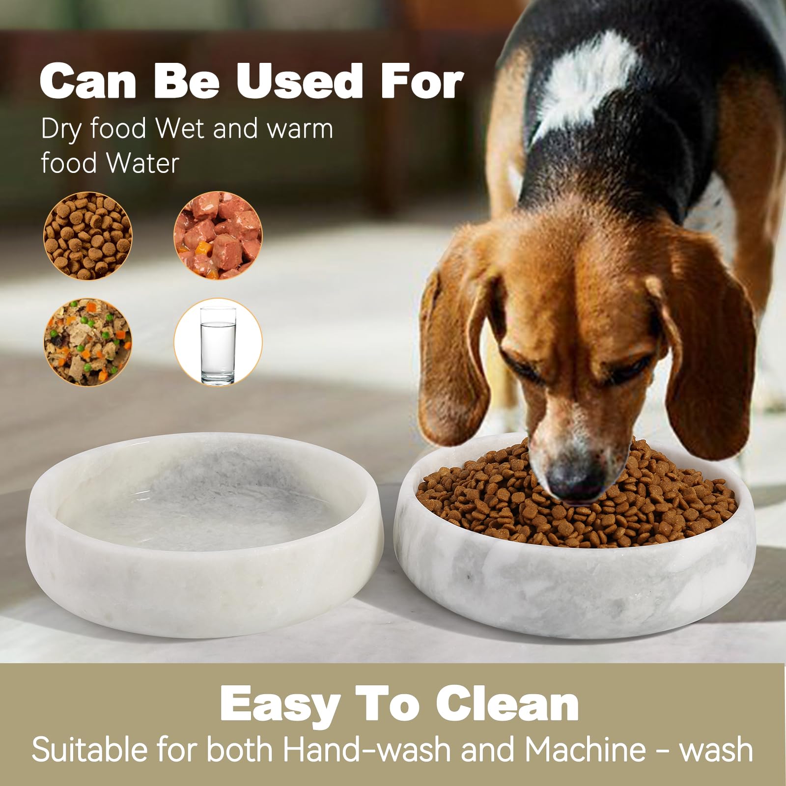Bol Karibiber chien marbre design élégant qui s armonise avec votre décoration.