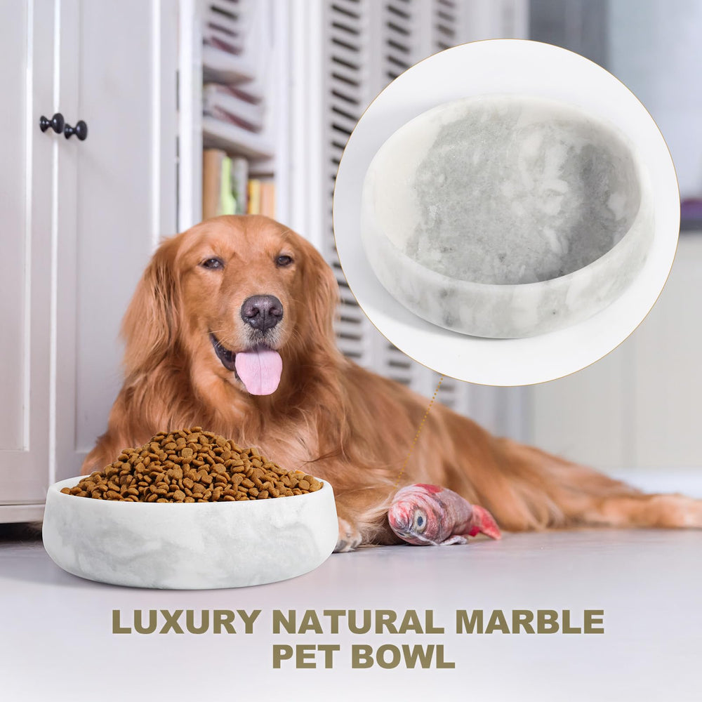 Bol Karibiber chien marbre lisse, nettoyage rapide après chaque repas.