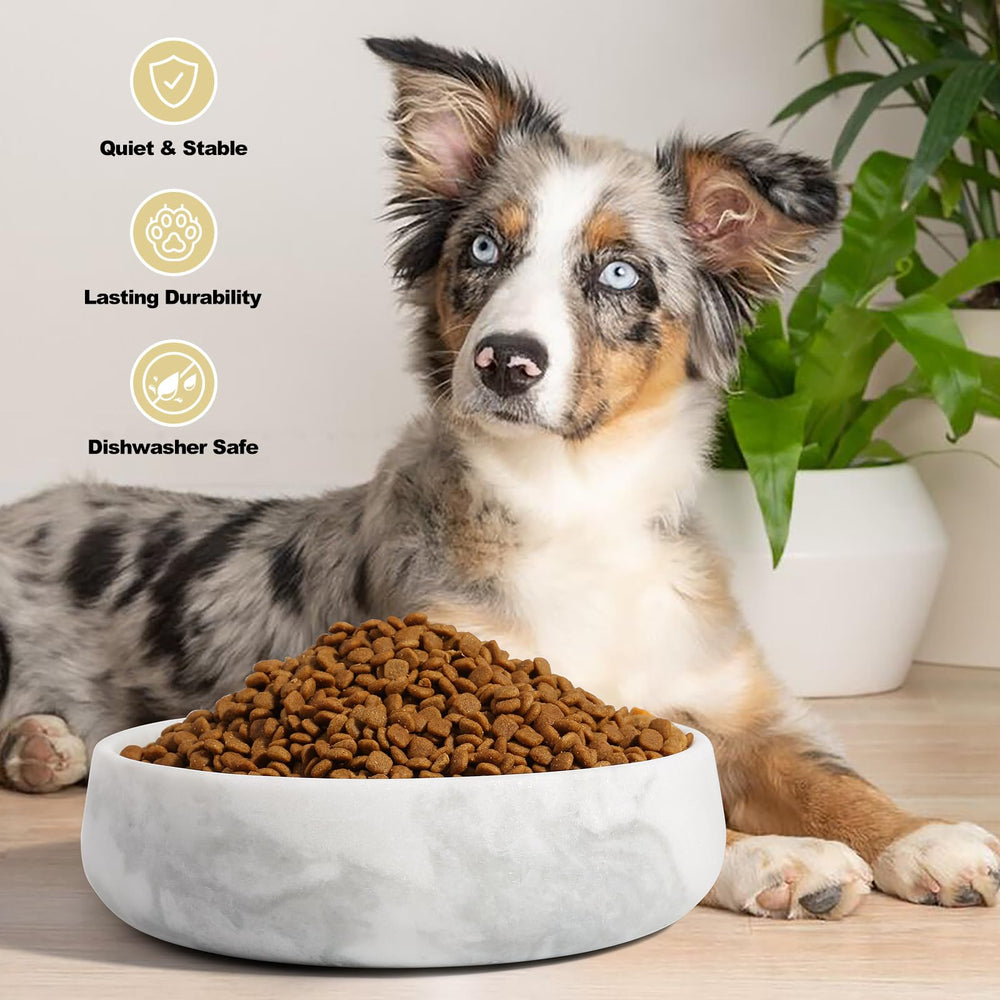 Bol Karibiber chien marbre classique, facile à laver et sans odeur.