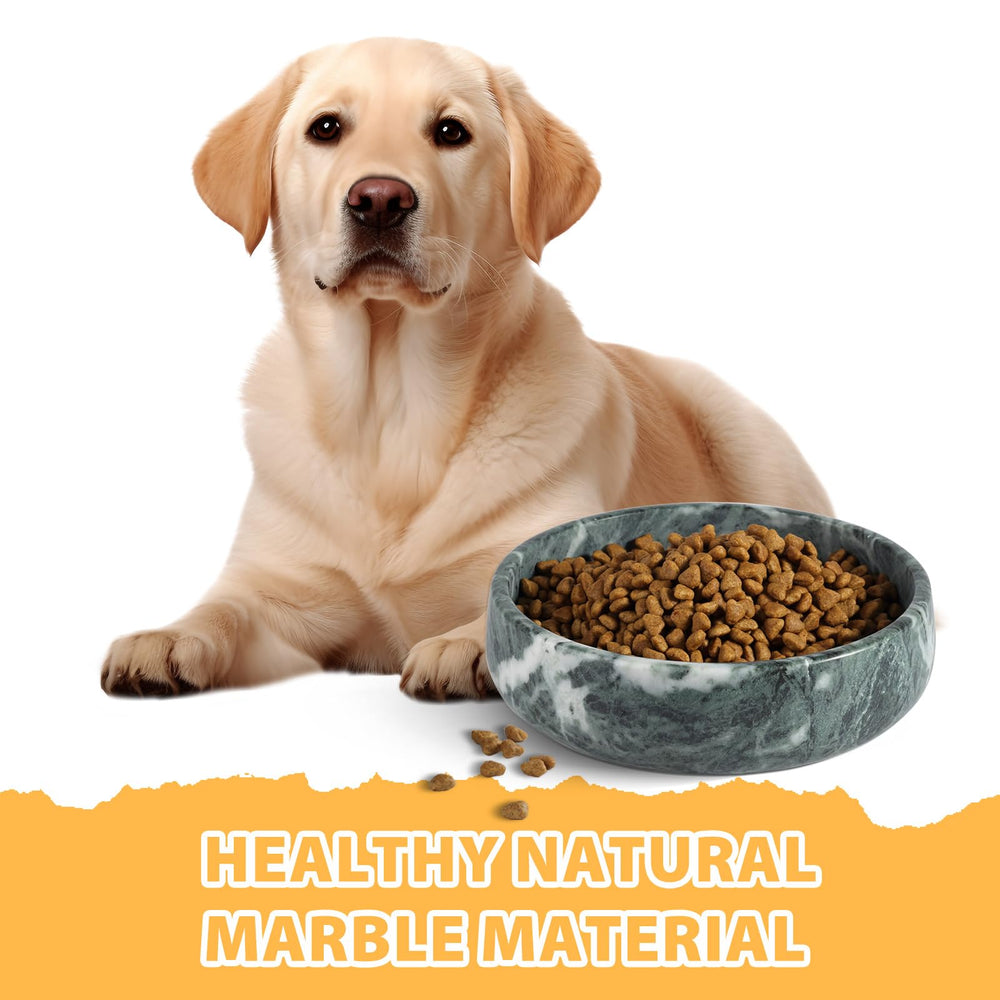 Bol Karibiber en marbre vert, poids stable pour grands chiens.