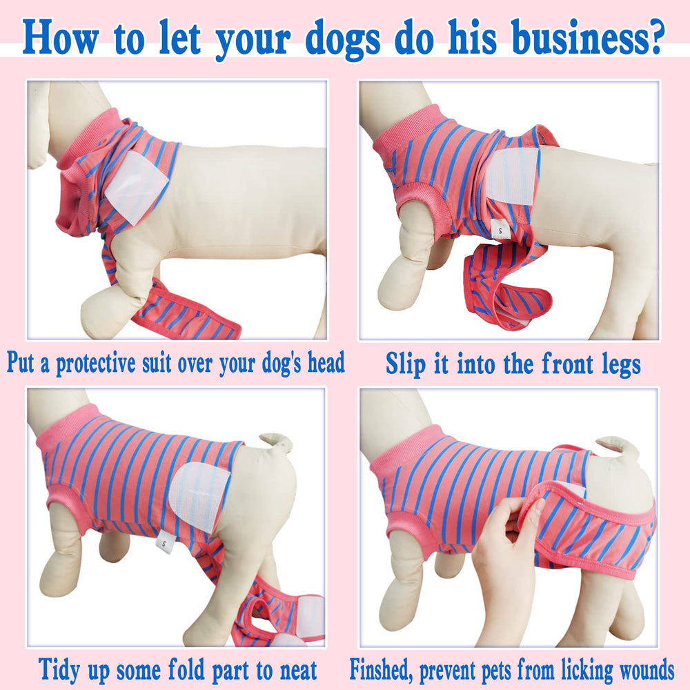 Karoku costume de récupération chien rose avec boutons, mise en place rapide.