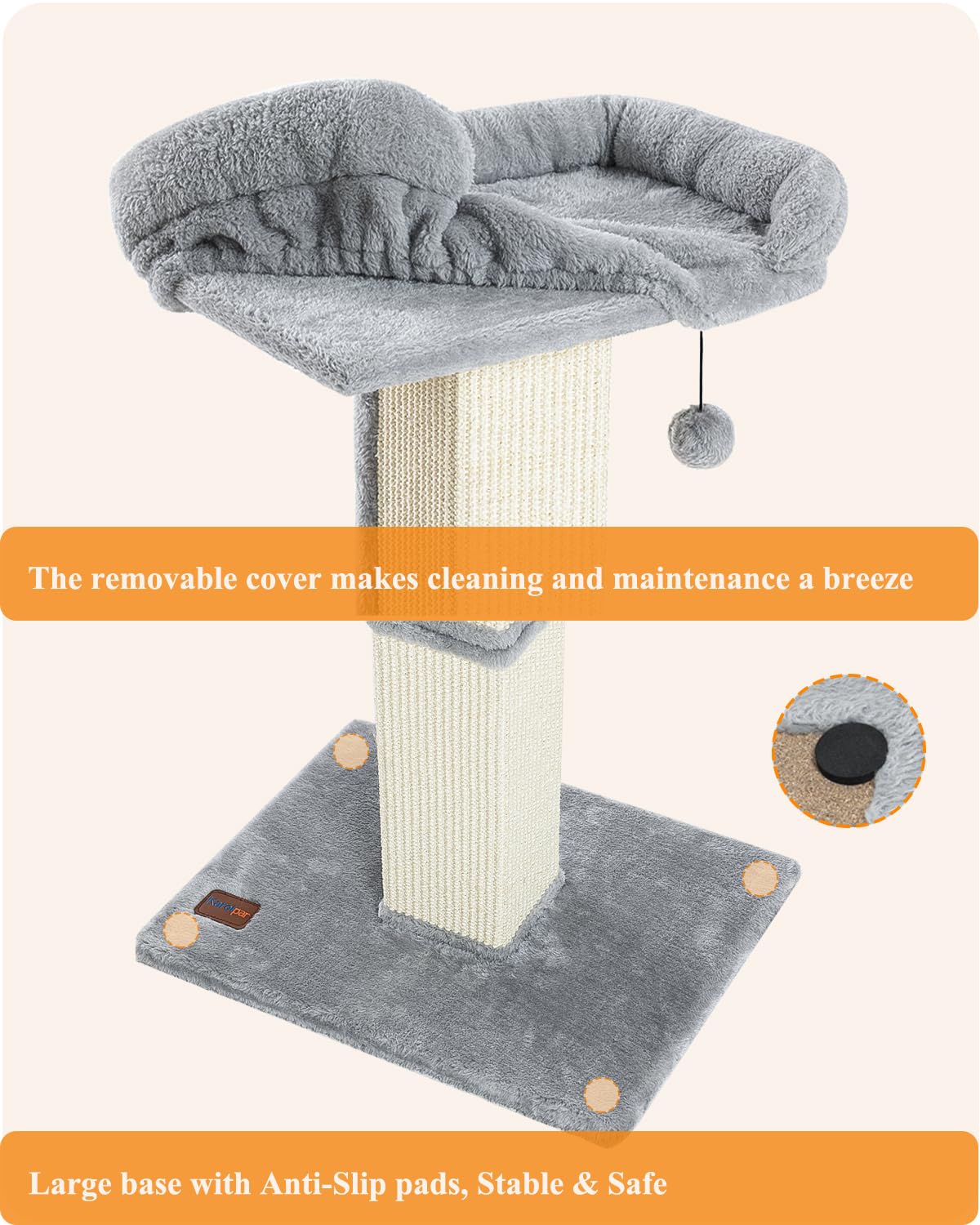 Karolpar surface sisal durable protege les meubles durant les griffages