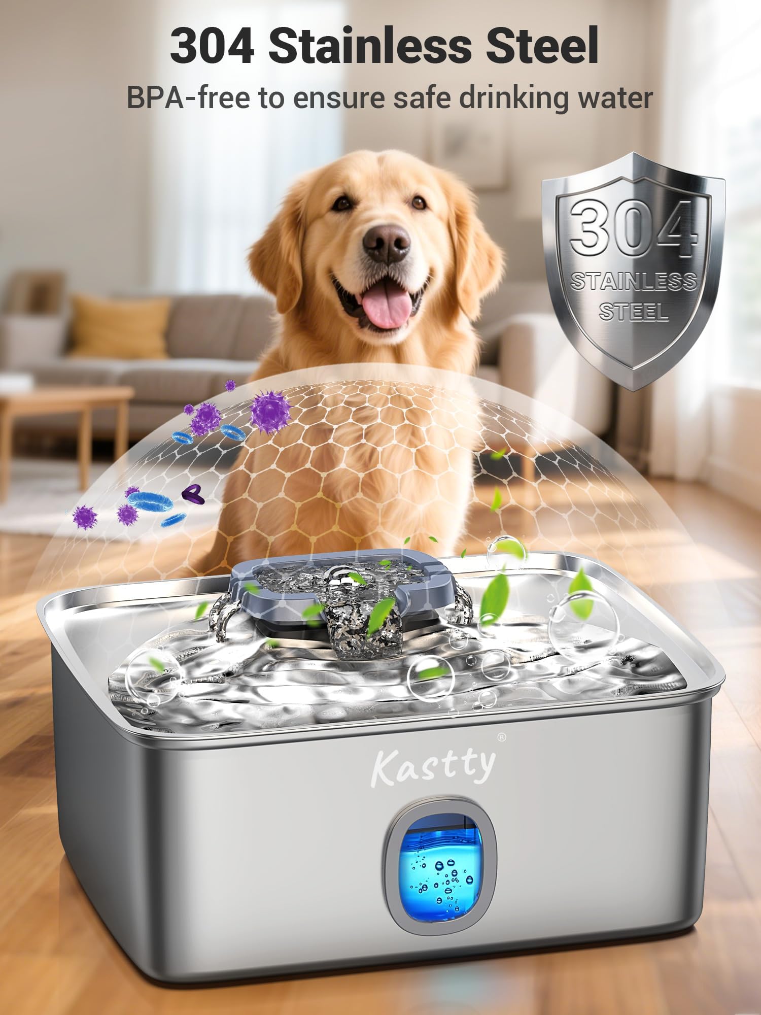 Kastty fenêtre niveau d'eau, vérification rapide du niveau.
