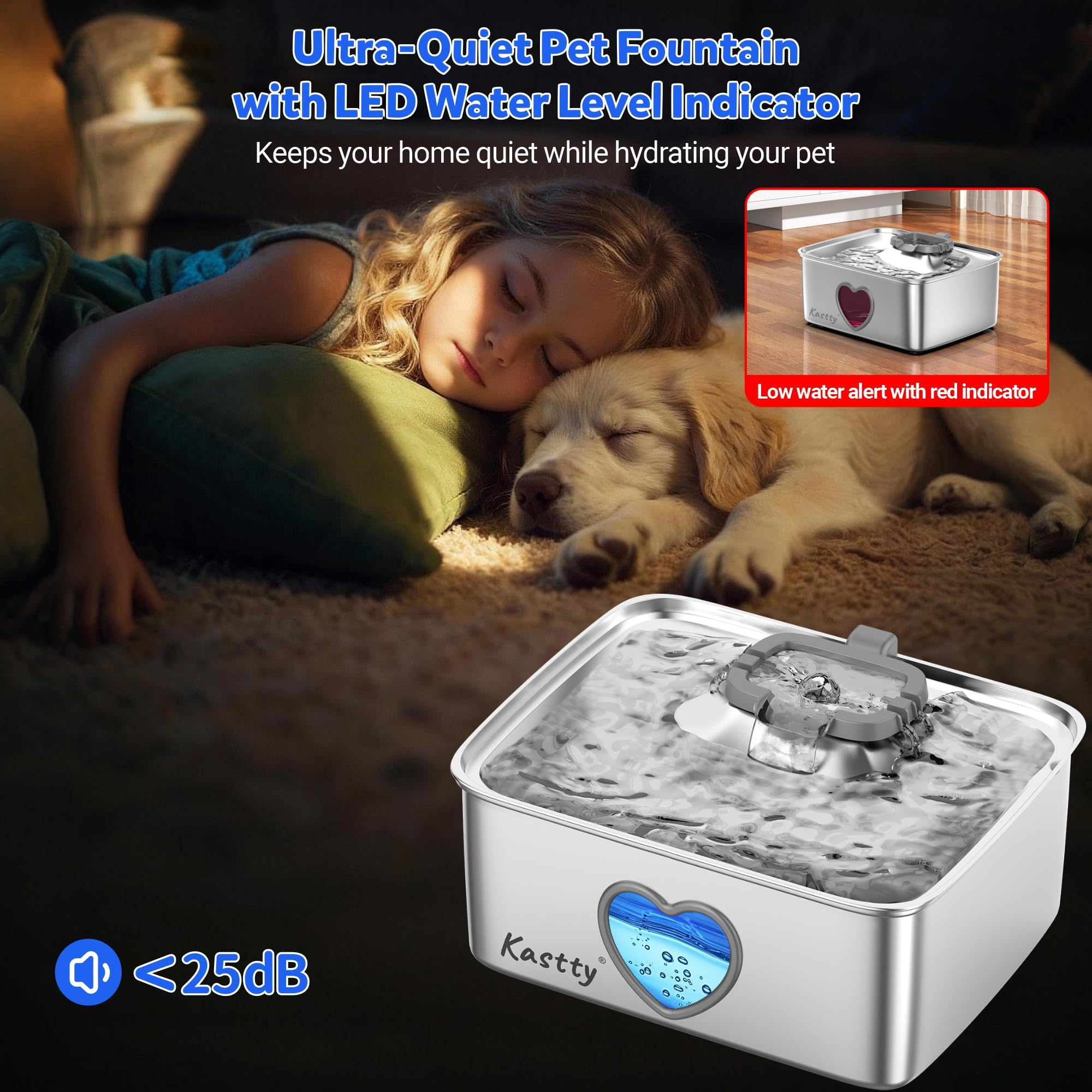 Filtration Kastty 5 etapes pour une eau plus propre et plus fraiche.