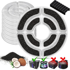 Filtre Kastty L01 carbone actif et coton PP pour fontaine chat, eau plus fraîche.