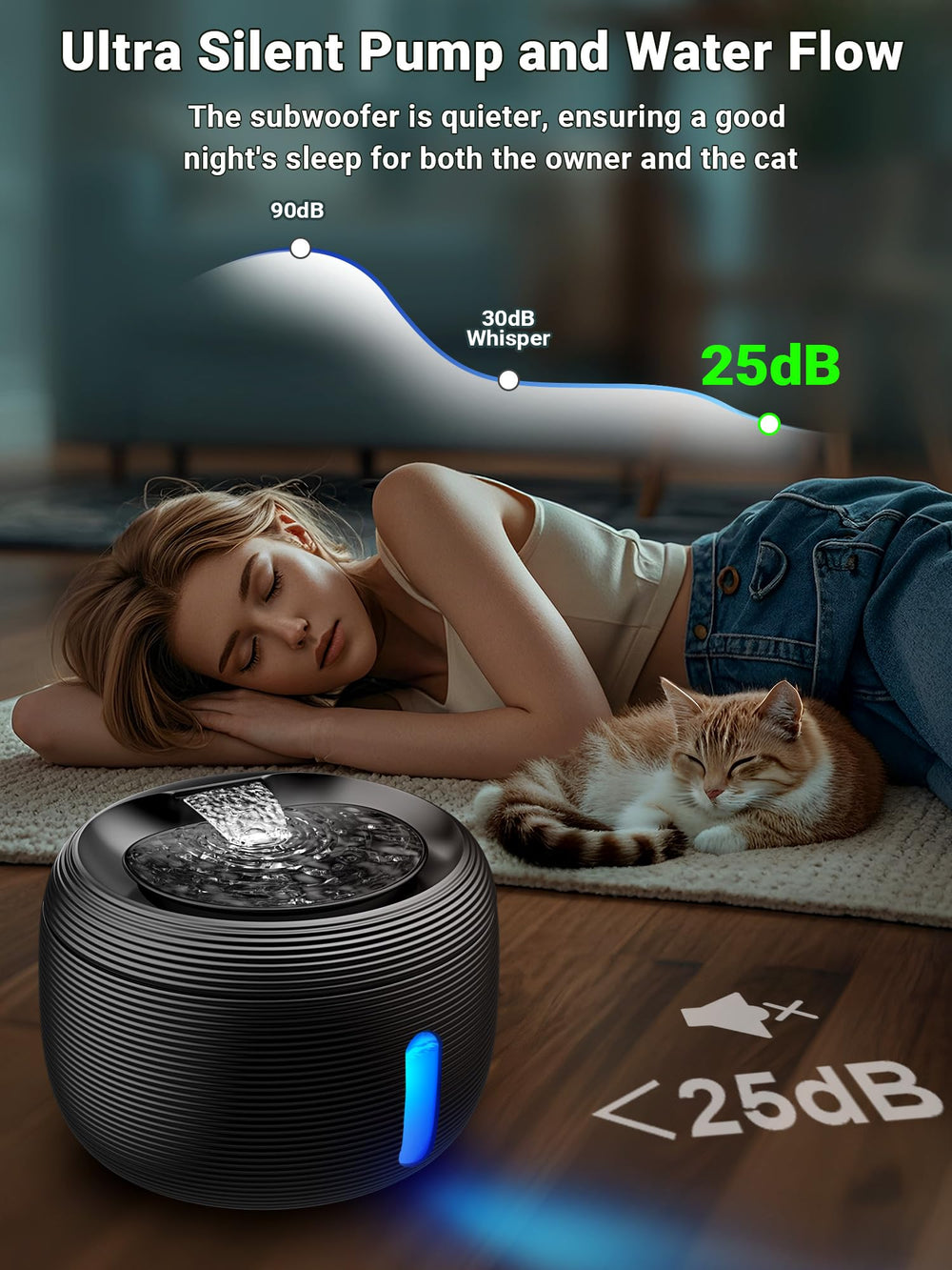 Kastty fontaine chat filtration en 4 etages pour eau plus propre