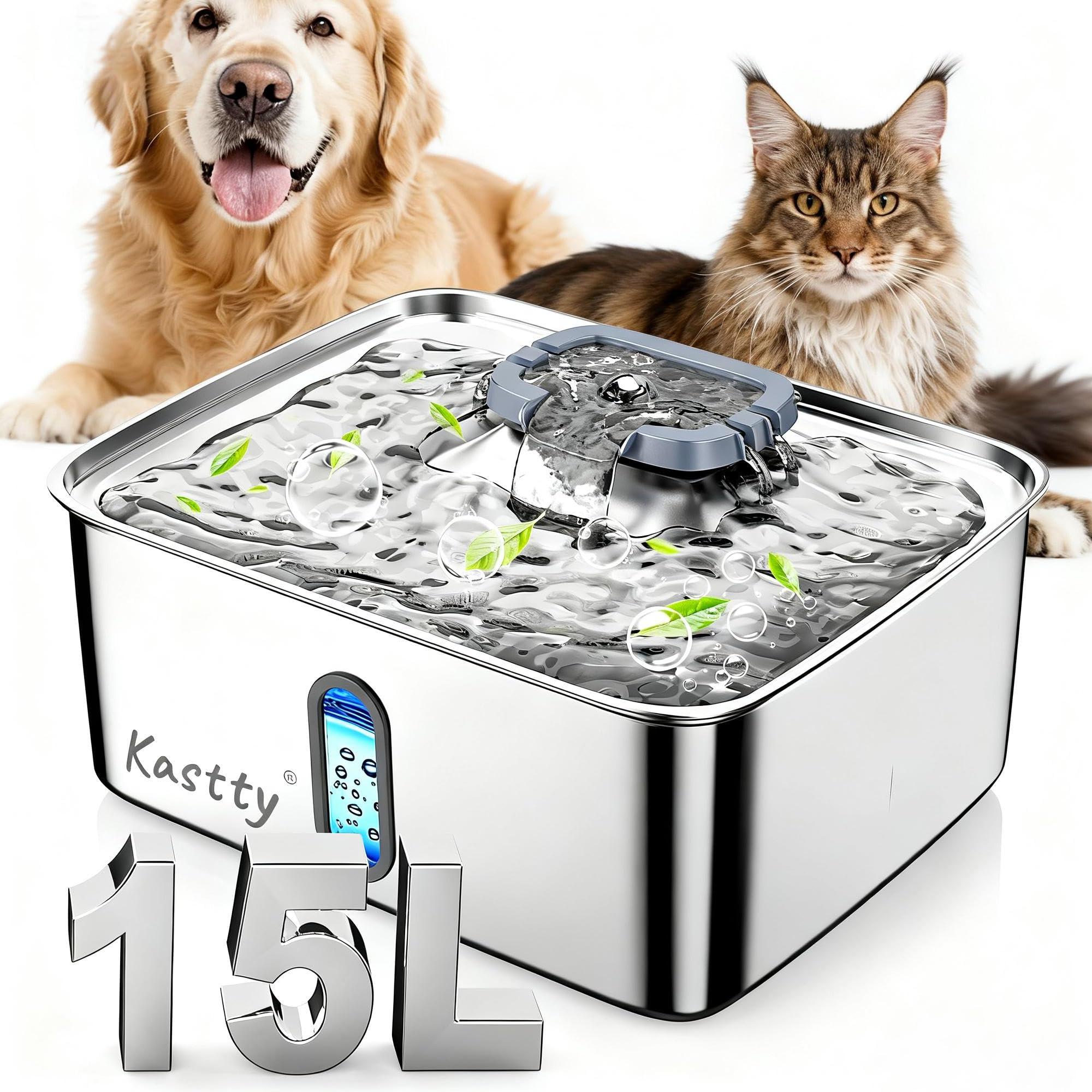 Kastty fontaine eau chien grand-capacite ideale pour eviter remplissages frequents