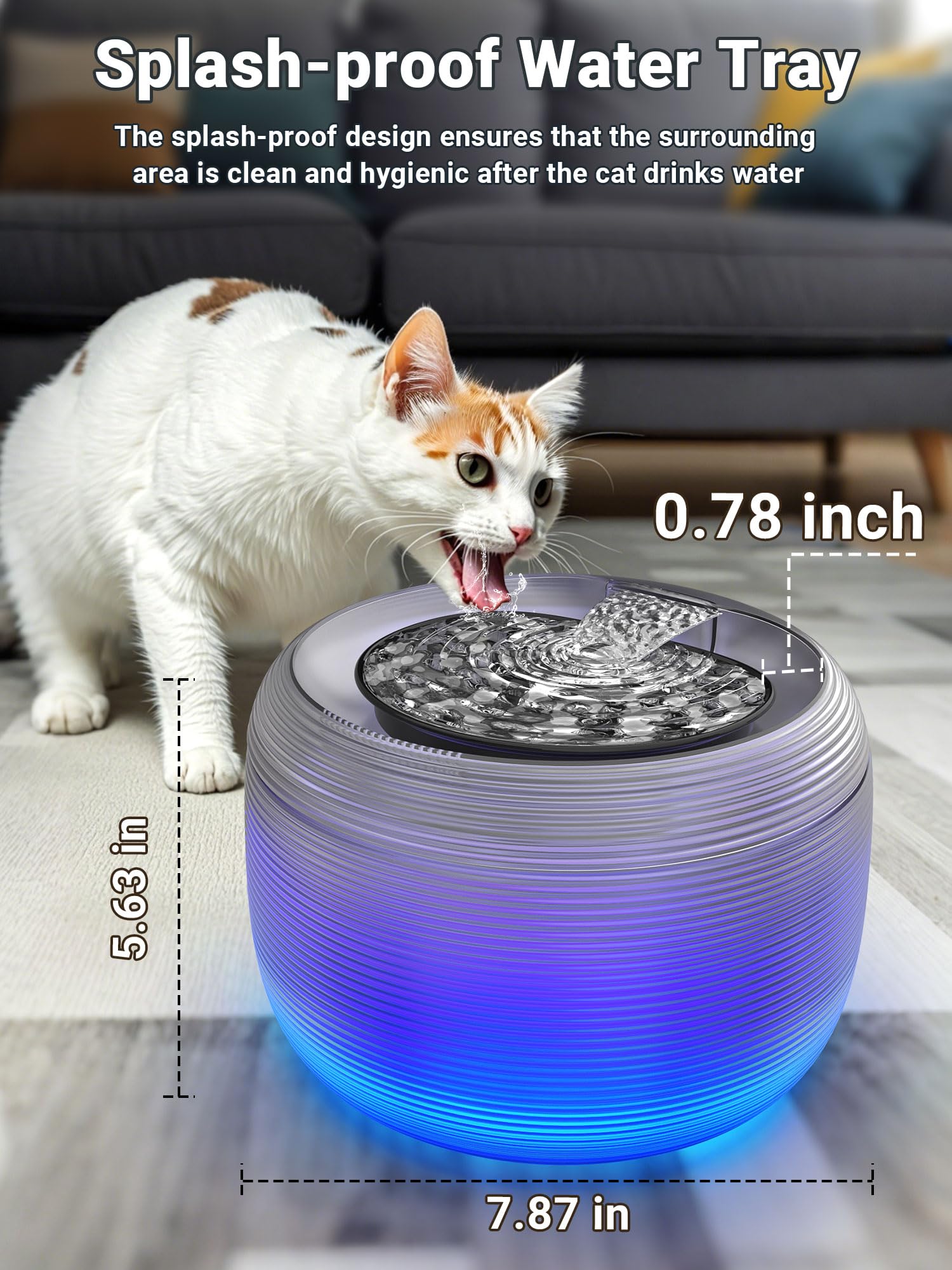 Indicateur de niveau d'eau pour éviter les manques.