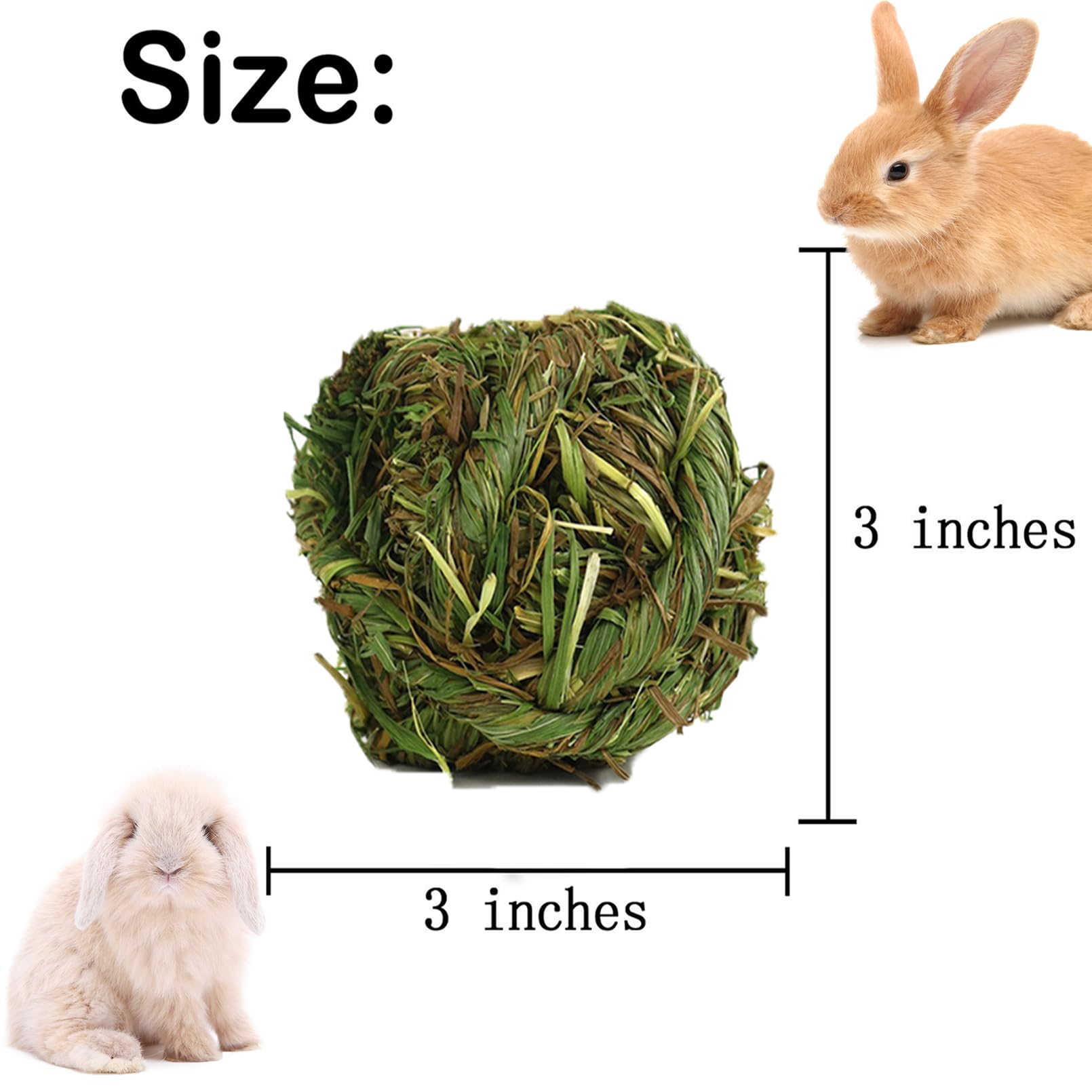 Balle herbe kathson pour chinchilla, stimule le jeu et la mastication naturelle.