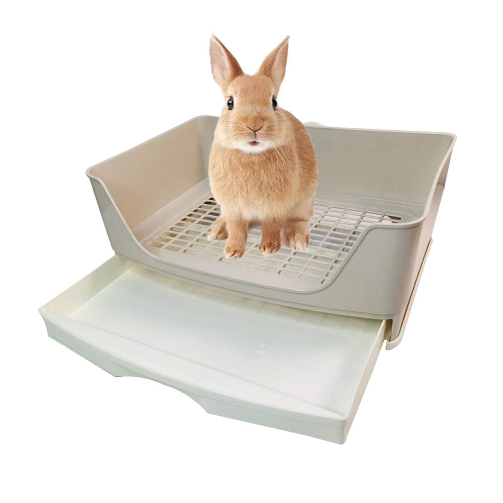 Kathson boîte-latrine lapin grande, vue d’ensemble pour une cage pratique.