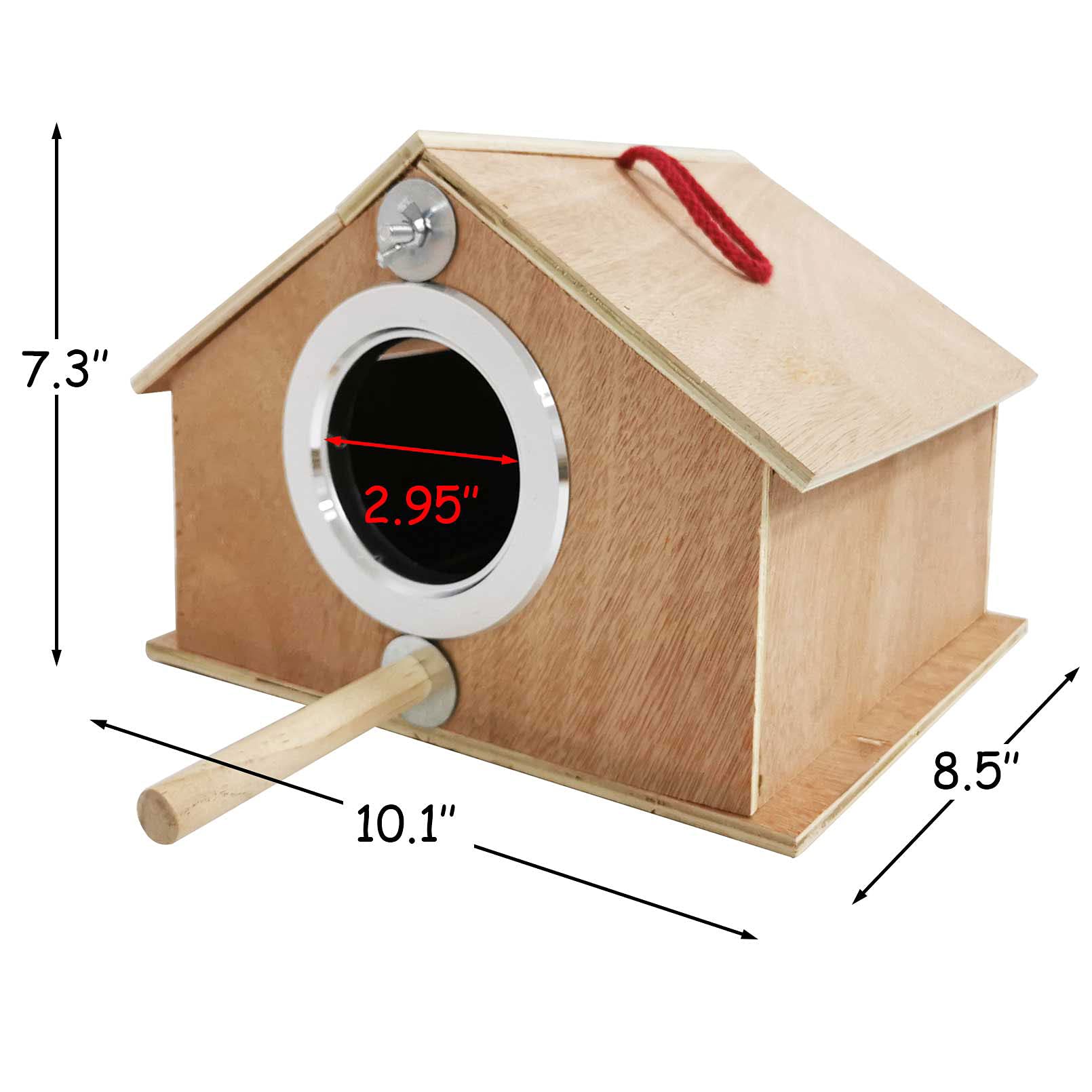 Kathson boîte-nid perruche intérieur, accès facile pour entretien et nettoyage régulier.