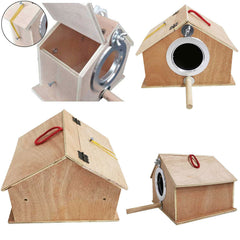 Kathson boîte-nid perruche ouverture latérale, nettoyage pratique sans stress.