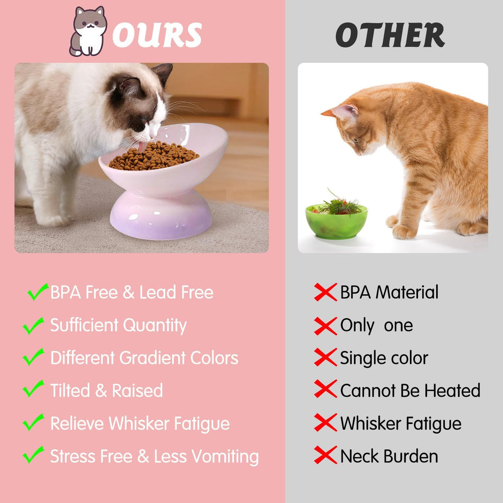 Kathson bol chat base stable, conception stable pour éviter les renversements.