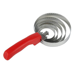 Kathson brosse curry 5 anneaux cheval rouge ergonomique, prise en main confortable.