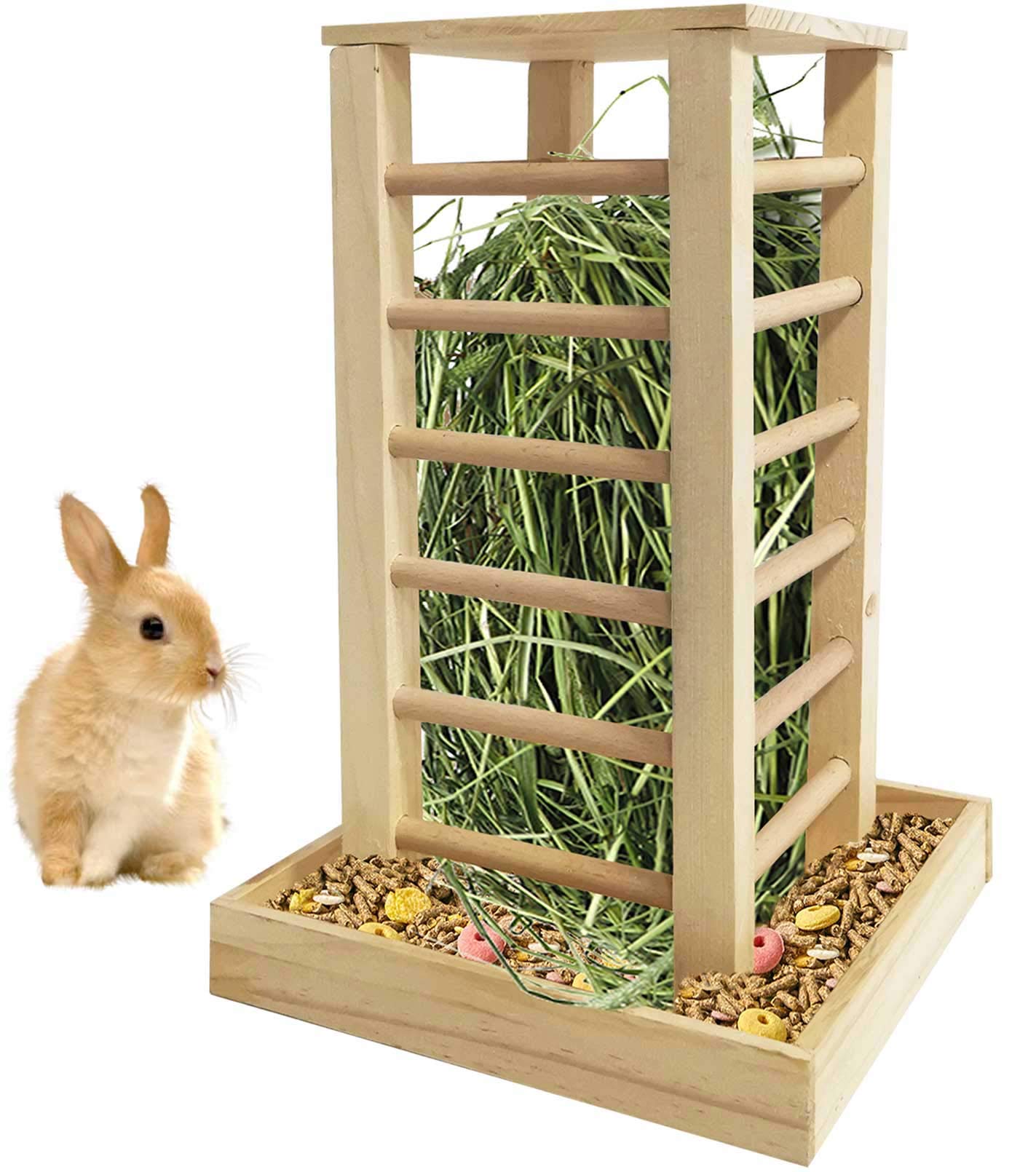 kathson-distributeur-foin-bois-lapin : alimentation propre et naturelle pour votre lapin