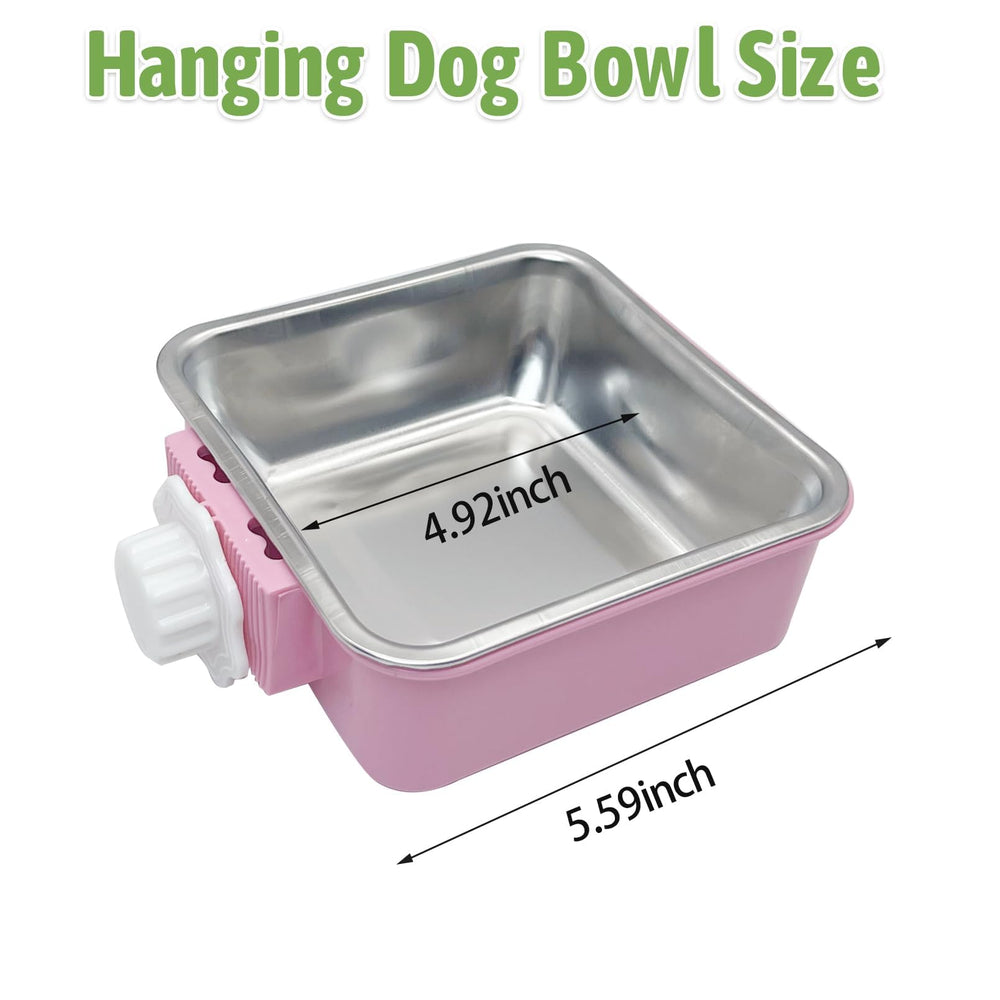 Ensemble double Kathson, alimentation et eau séparées pour animaux.