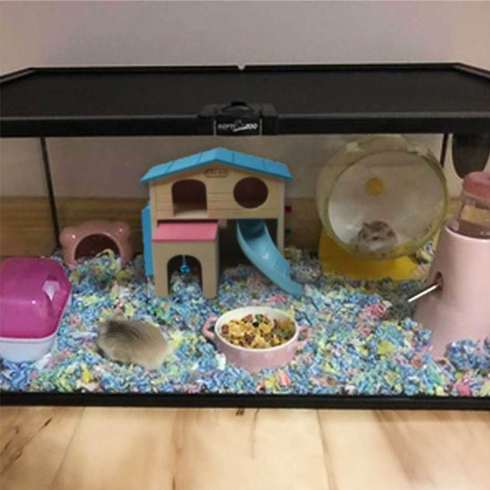 Kathson-nid-hamster-bleu, espace repos sûr et contemplatif.