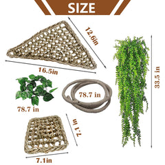 Kathson plantes vignes synthétiques pour reptile, décor naturel et coloré.