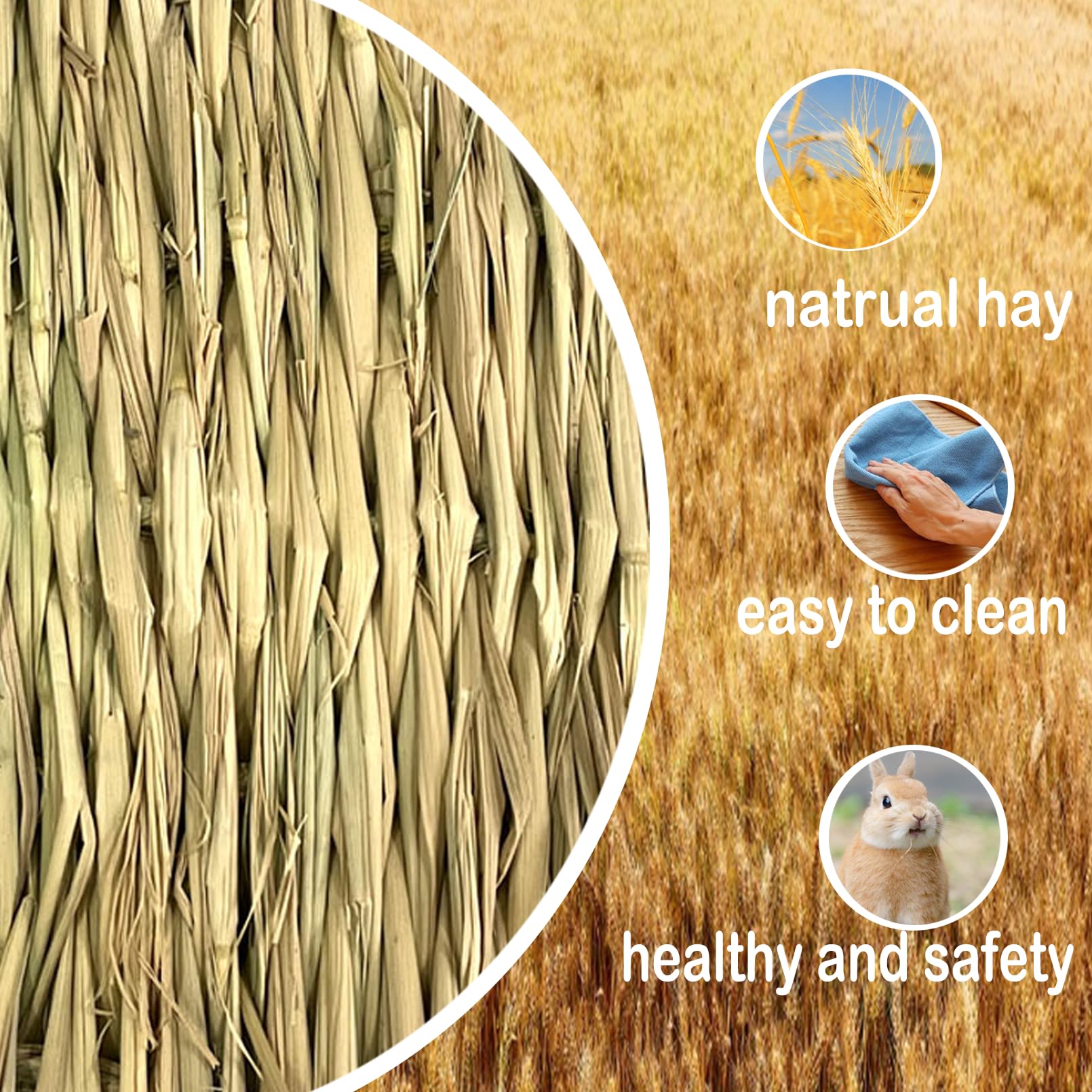 Kathson-tapis-herbe-rongeur texture naturelle visible, utile pour ronger en douceur.