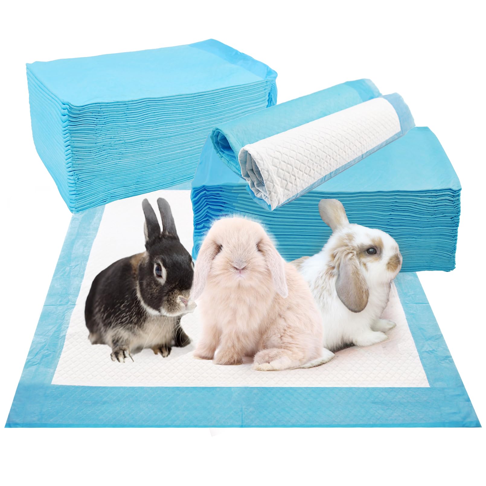 Kathson tapis-pipi lapin absorbants 100 pièces, absorption rapide et pratique.