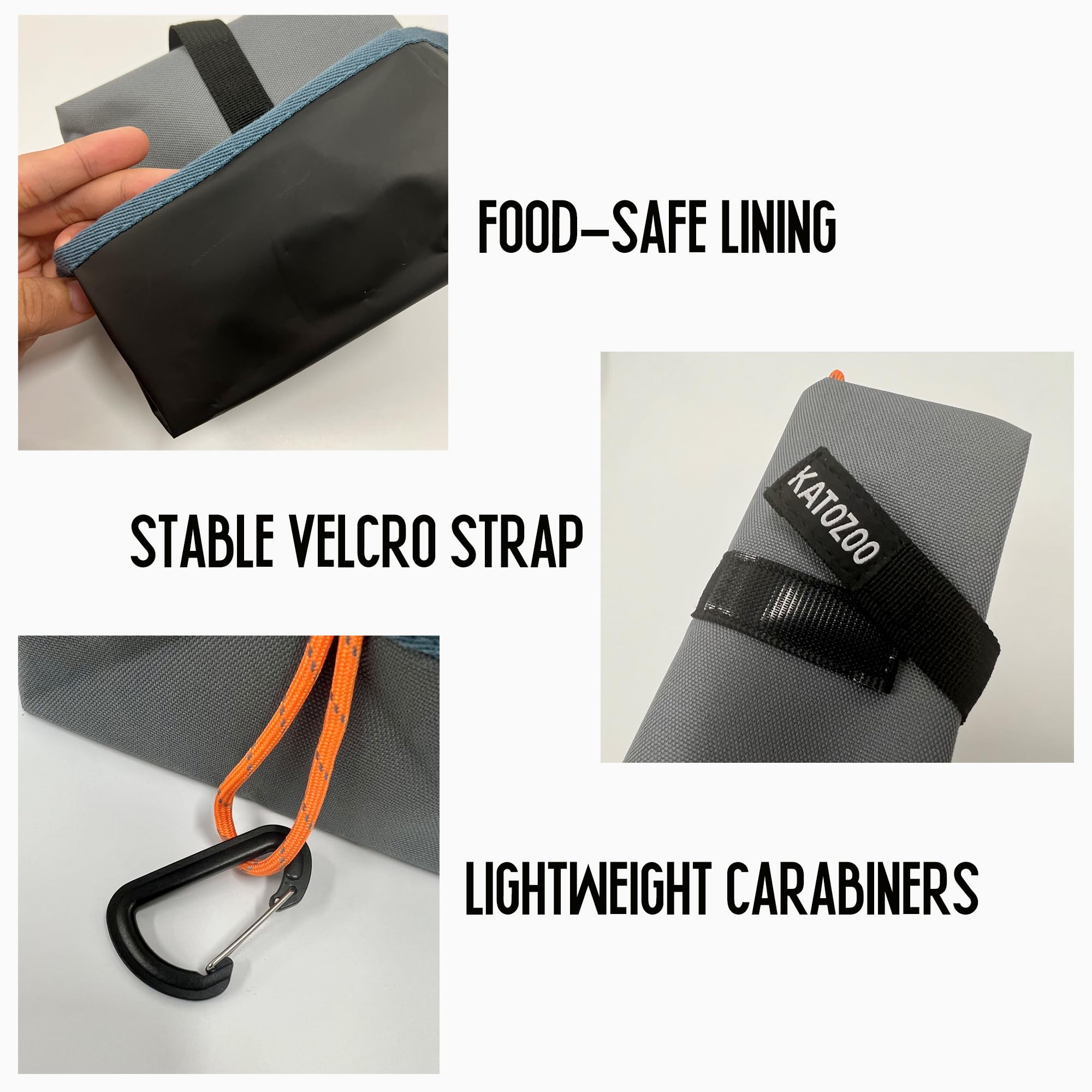 Bol pliable avec mosquetons KATOZOO pour fixation pratique.