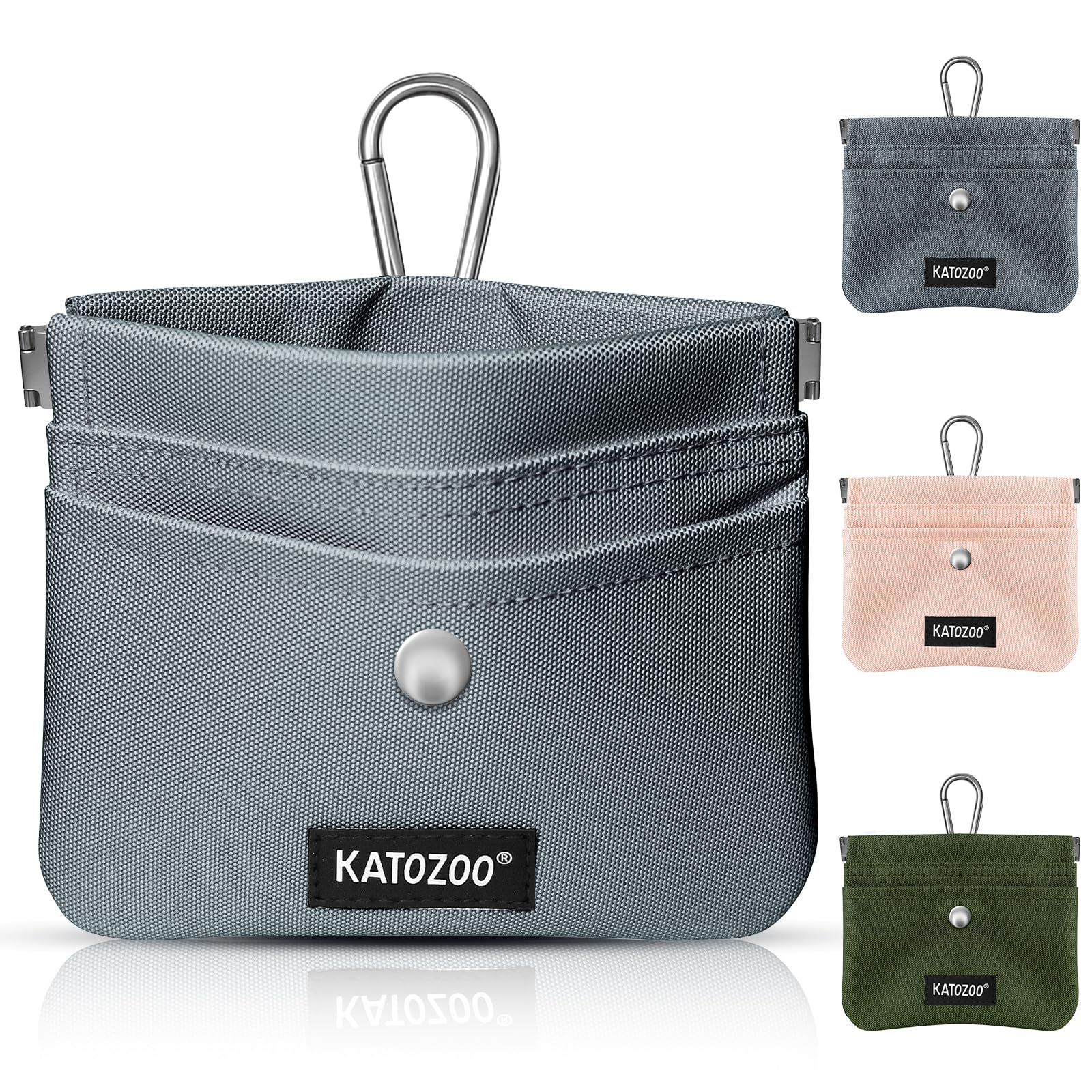 Poche friandises KATOZOO attachée à la ceinture pour un accès rapide lors des balades.