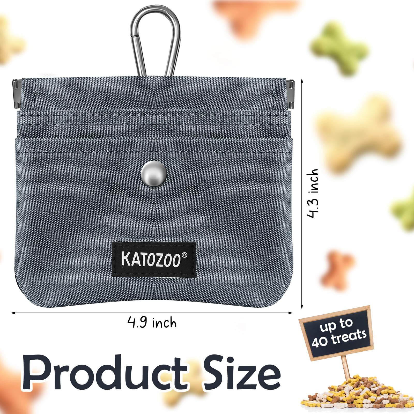 Poche frontale KATOZOO offrant espace supplémentaire pour clés et petites affaires.