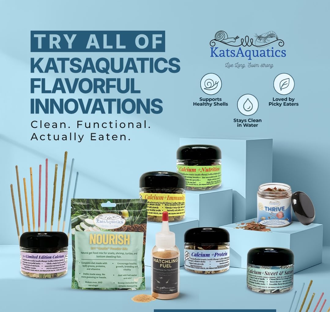 KatsAquatics Calcium + Nutrition, dépose rapide au fond pour les habitants du substrat.