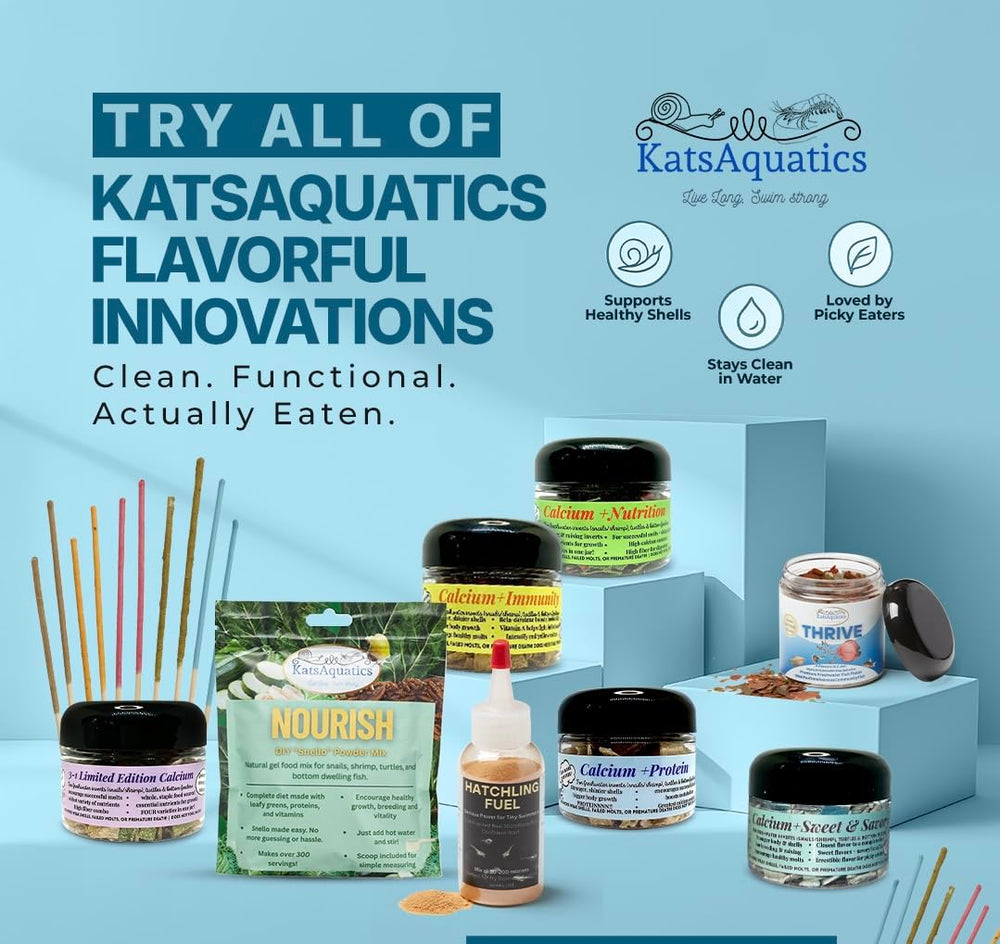 KatsAquatics Shrimpsicles – baton-quotidien: dégustation gourmet pour animaux d'eau douce.