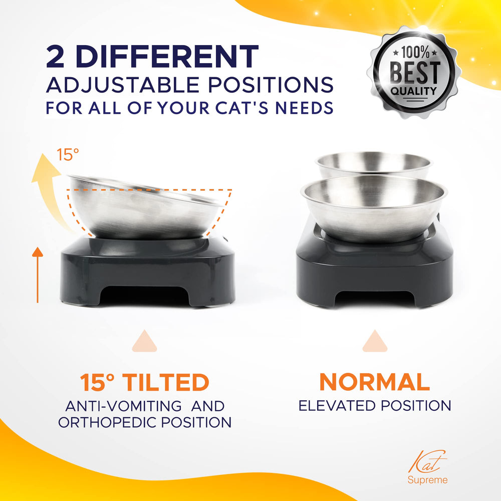 Bol KatSupreme anti-vomissements pour chats, réduction des éclaboussures pendant le repas.