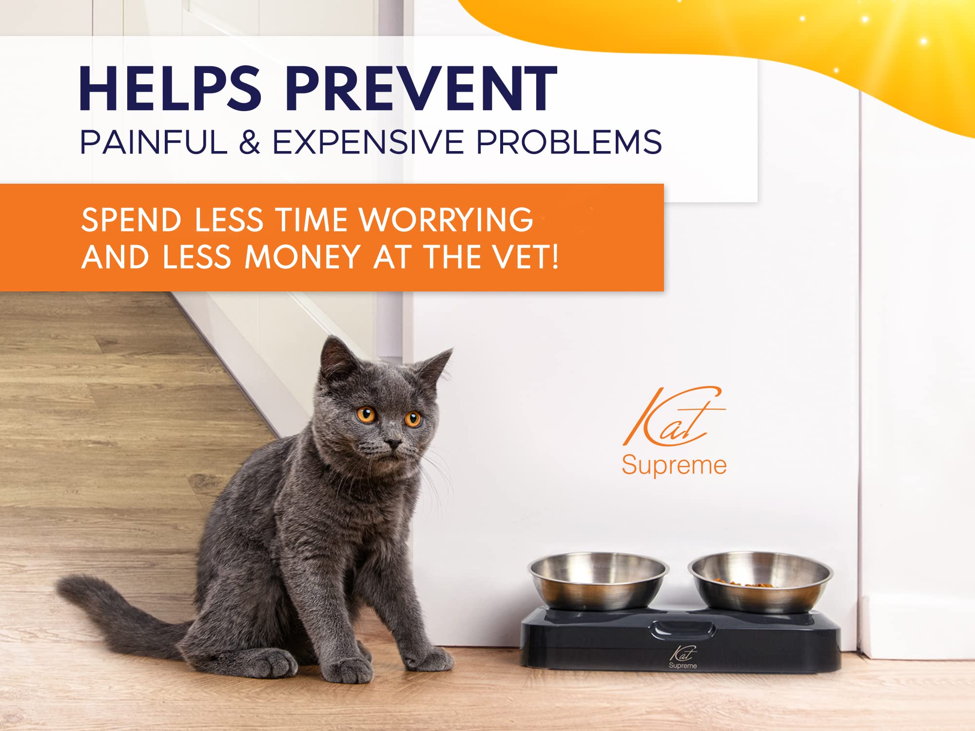 Bol KatSupreme pour chat, confort d’alimentation et facilité d’entretien.