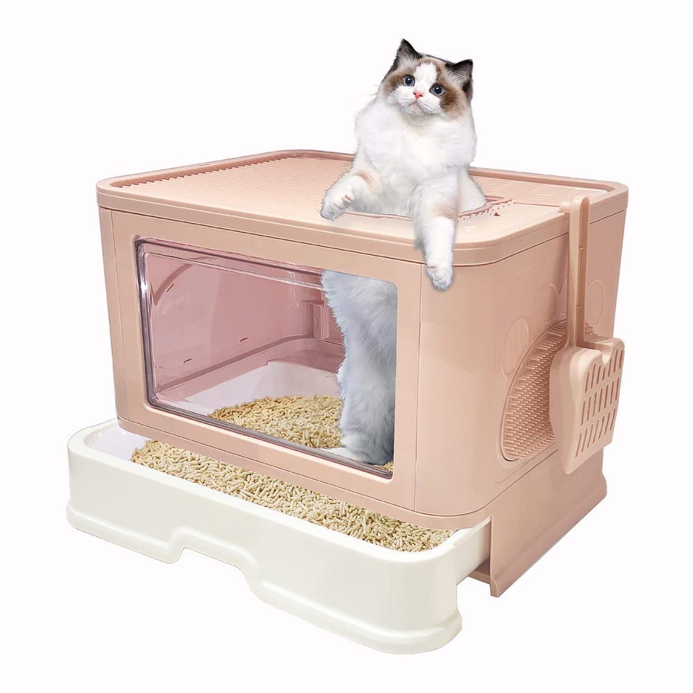 Kattypet litière boît e fermée porte haut: intimité et propreté pour le chat.