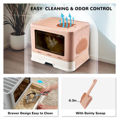 Kattypet litière espace rangement: emplacement pour sacs et déodorant.