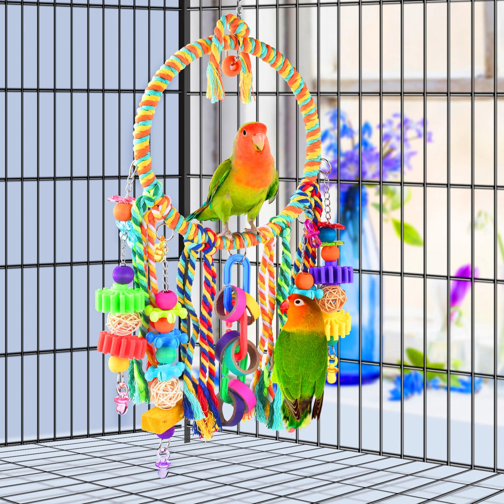 KATUMO anneau balancoire, zone de grimpette et repos pour petits oiseaux.
